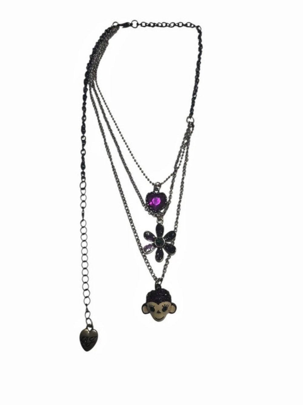 Betsey Johnson Jungle Safari Monkey Flower Multi-Strand Necklace